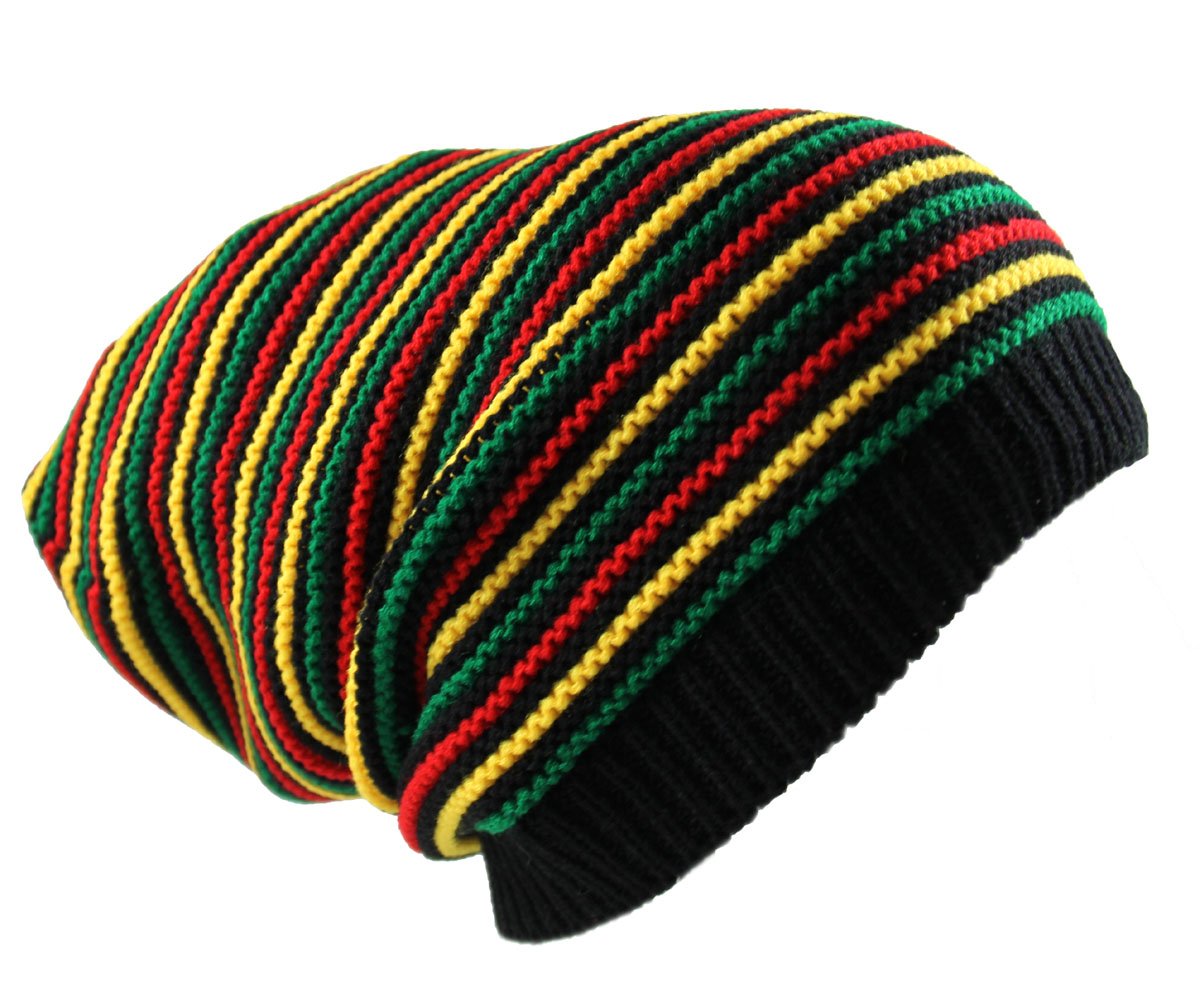 RW Classic Rasta Long Dreadlock Multi Beanie