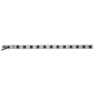 tripp lite 12 right angle outlet bench & cabinet power strip, 36 in. length, 15ft cord with 5-15p plug (ps3612ra) black/gray