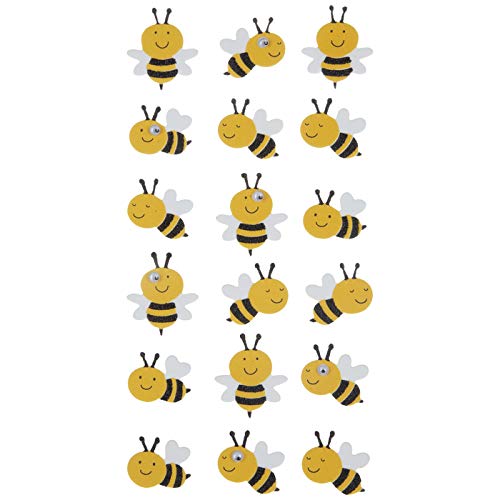 3-d Bumblebee Glitter Foam Dimensional Stickers Bee