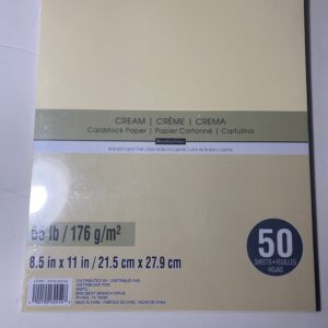 Recollections Cardstock Paper, 8 1/2 X 11 Cream - 50 Sheets