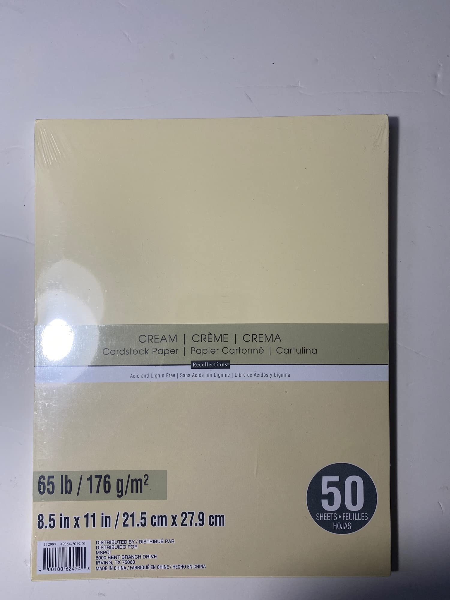 Recollections Cardstock Paper, 8 1/2 X 11 Cream - 50 Sheets