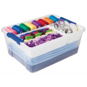 Sistema 70078-02 Home Collection All-Purpose Plastic Storage Container with Organizing Tray and Lid, 8.35 Quart