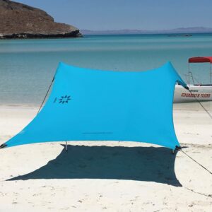 Neso Tents Beach Tent with Sand Anchor, Portable Canopy SunShade - 7' x 7' - Patented Reinforced Corners(Teal)