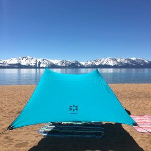 Neso Tents Beach Tent with Sand Anchor, Portable Canopy SunShade - 7' x 7' - Patented Reinforced Corners(Teal)