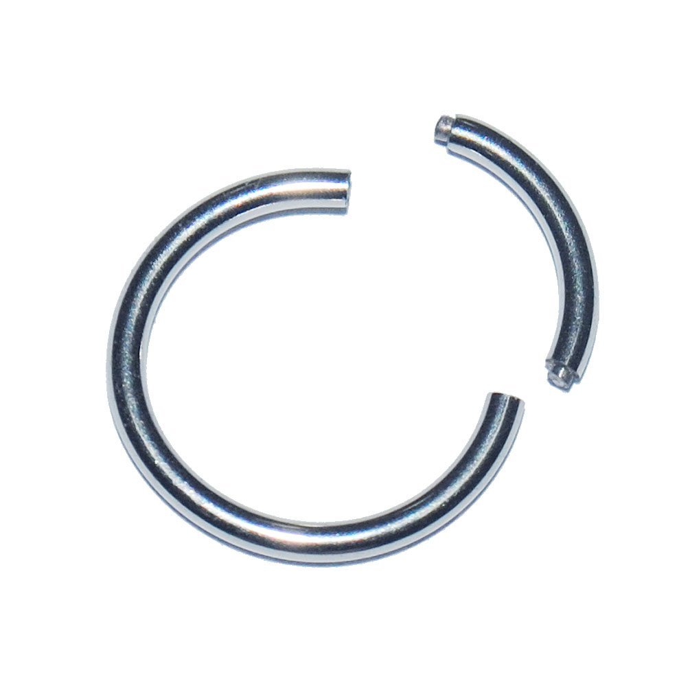 14 16 18 Gauge 14g 16g 18g 316L Implant Grade Stainless Steel Segmented Segment Captive Ring Tragus Septum Nipple Lip Eyebrow Nose Ring Hoop Earrings Body Piercing Jewelry (12g-5/8" Diameter)