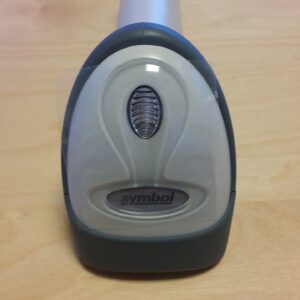 Zebra/Motorola Symbol LS2208 Handheld Barcode Scanner, Includes Stand and USB Cord (White)