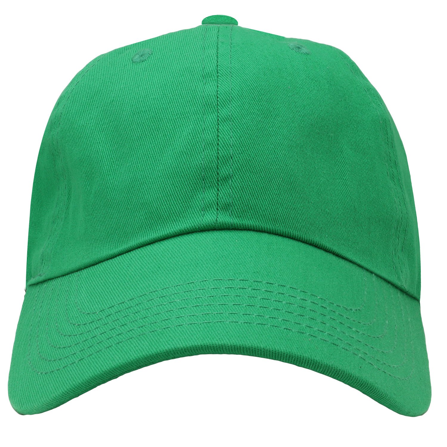 Falari Classic Baseball Cap Dad Hat 100% Cotton Soft Adjustable Size Kelly Green