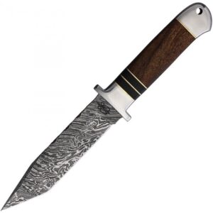 BUCKNBEAR KNIVES Custom Handmade Walnut Wood Damascus Steel Hunting Tanto Knife