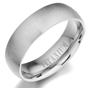 gemini bride plain matte polish anniversary titanium wedding ring 5mm us size 10.75 valentine's day gift