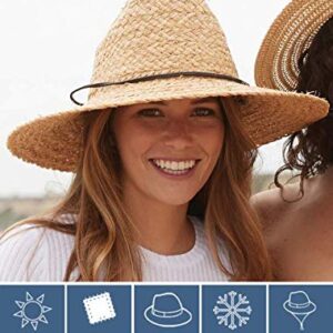 Scala Women's Raffia Lifeguard Hat, Natural, One Size