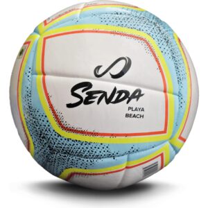 senda playa beach soccer ball, fair trade certified, white/blue, size 4 (ages 8-12)