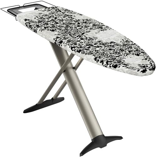 Bartnelli Pro Luxury Ironing Board - Extra Wide 62x19” Steam Iron Rest, Adjustable Height, T-Leg Foldable, European Made