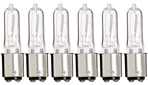 KOR Q50CL/DC - 120-Volt - Halogen JD Type T4 - BA15D - DC Bayonet Base - 50-Watt - Clear Light Bulbs (6 Pack)