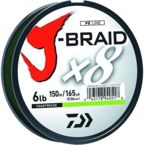 Daiwa J-BRAIDX8, Filler Spool, Dark Green, Mono Dia.= 6lb.