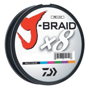 j-braidx8, 500yd filler spool, multi-color, mono dia.= 16lb.