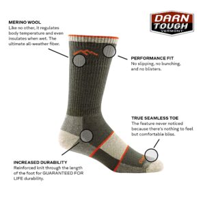 Darn Tough Coolmax Boot Full Cushion Sock - Men's Gray/Black Large