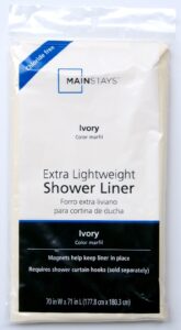 light weight peva shower curtain liner - 70" x 71" - ivory