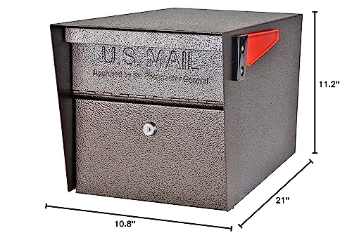 Mail Boss 7508 Curbside Mail Manager Security, Bronze Locking Mailbox