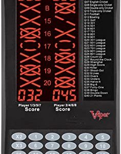 Viper ProScore Digital Dart Scorer Electronic Dartboard Scoreboard For Up to 8 Players, with 40 Games and 655 Game Options, Including Cricket and X01, Black