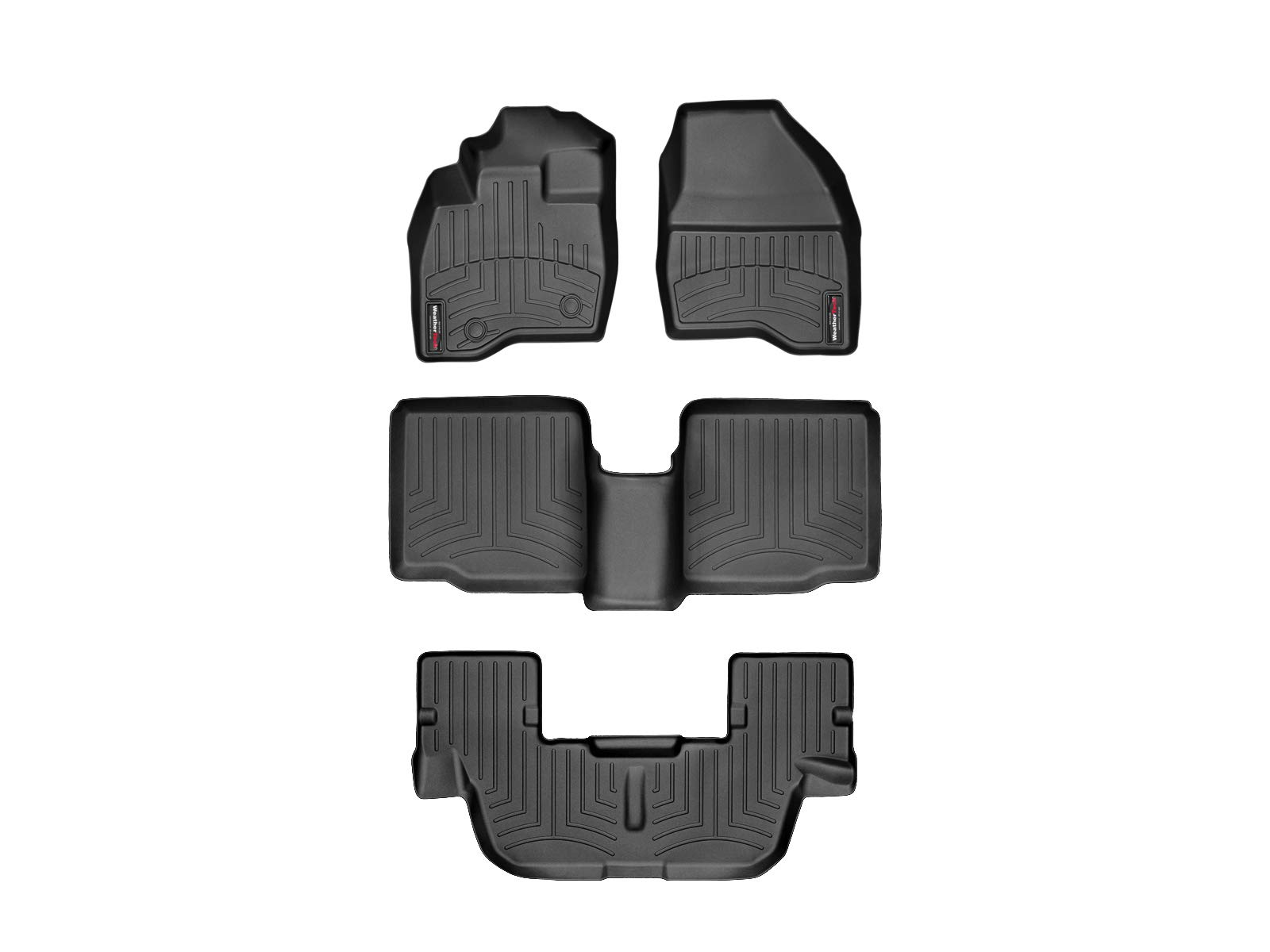 WeatherTech Custom Fit FloorLiners for Ford Explorer - Full Set (447041-44359-2-3), Black