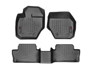 weathertech custom fit floorliners for volvo xc60-1st & 2nd row (44234-1-2), black