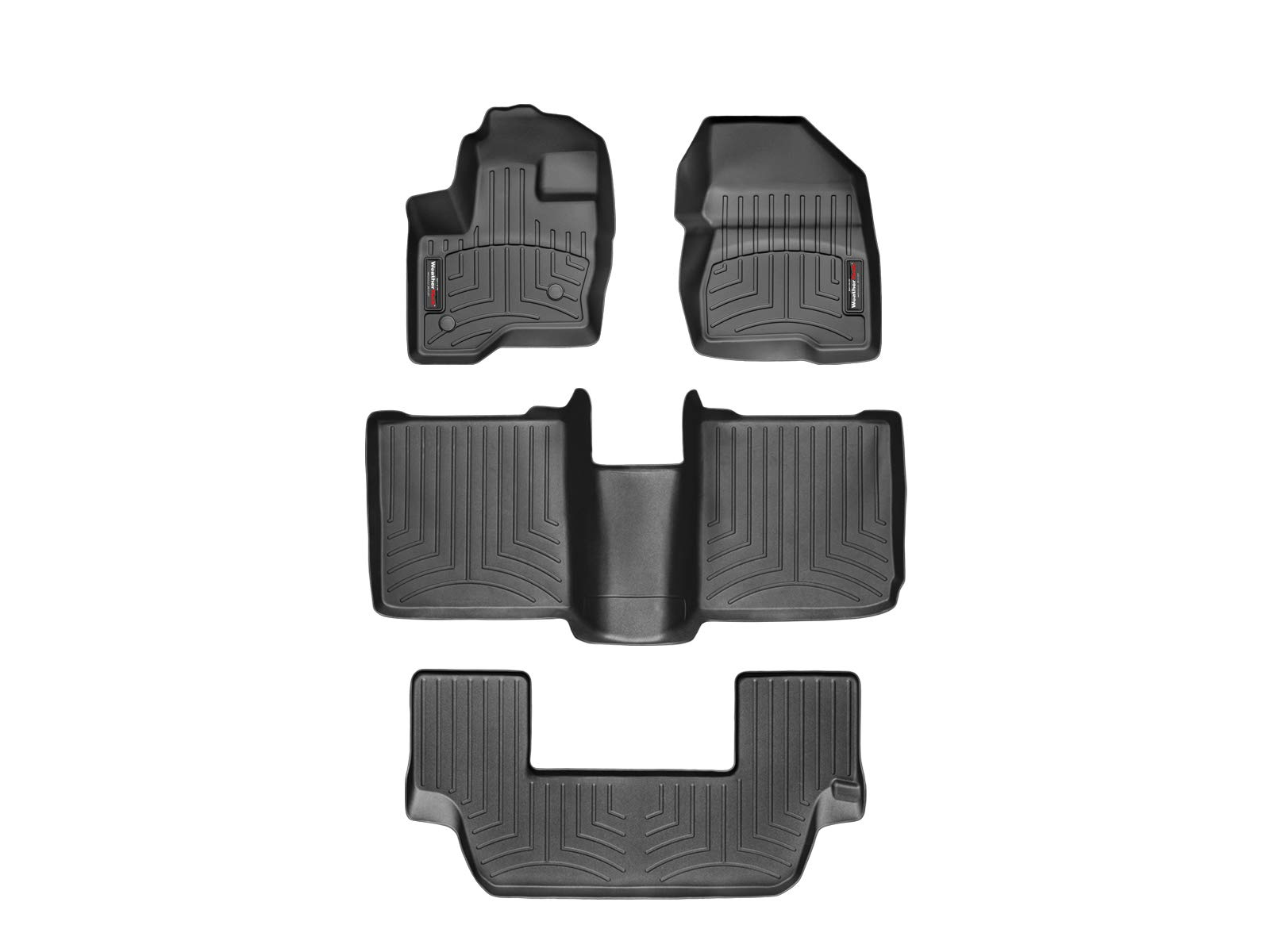 WeatherTech Custom Fit FloorLiners for Ford Flex - Full Set (443121-44208-2-3), Black