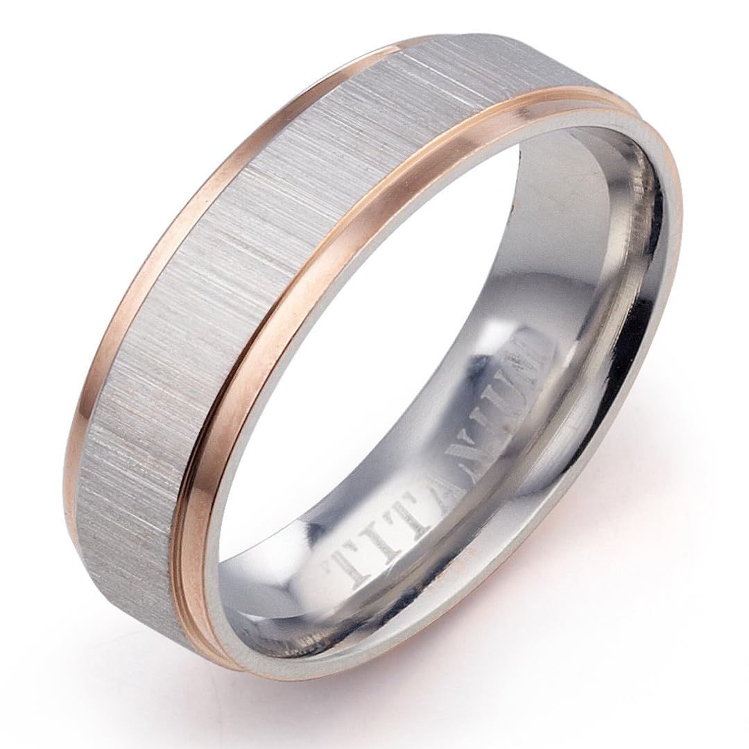 Gemini Custom Engrave His Her Two Tone Rose Gold Silver Couple Promise Anniversary Wedding Ring Valentine Day Gift Sz4.75