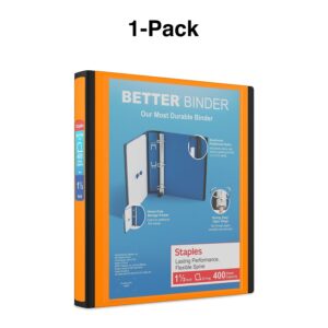 Staples 651861 1.5-Inch 3-Ring Better Binder Orange (13467)