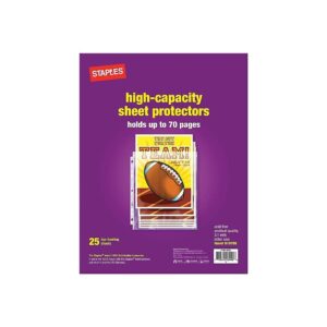 staples 919789 high capacity sheet protectors 25/pack (15944)