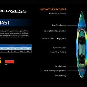 Wilderness Systems Pamlico 145 | Sit Inside Recreational Kayak | Tandem Kayak | 14' 6" | Red