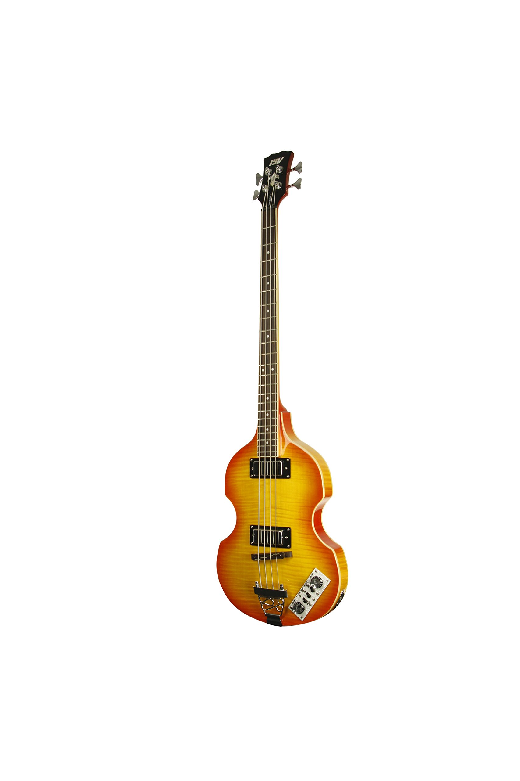 ivy 4 String Solid-Body Electric Guitar, Right, Cherry Sunburst (IVB-500 CS)