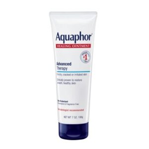 aquaphor healing ointment advanced therapy skin protectant, body moisturizer for dry skin, minor cuts and burns, dry cuticles, cracked heels, hands and lips, 7 oz tube