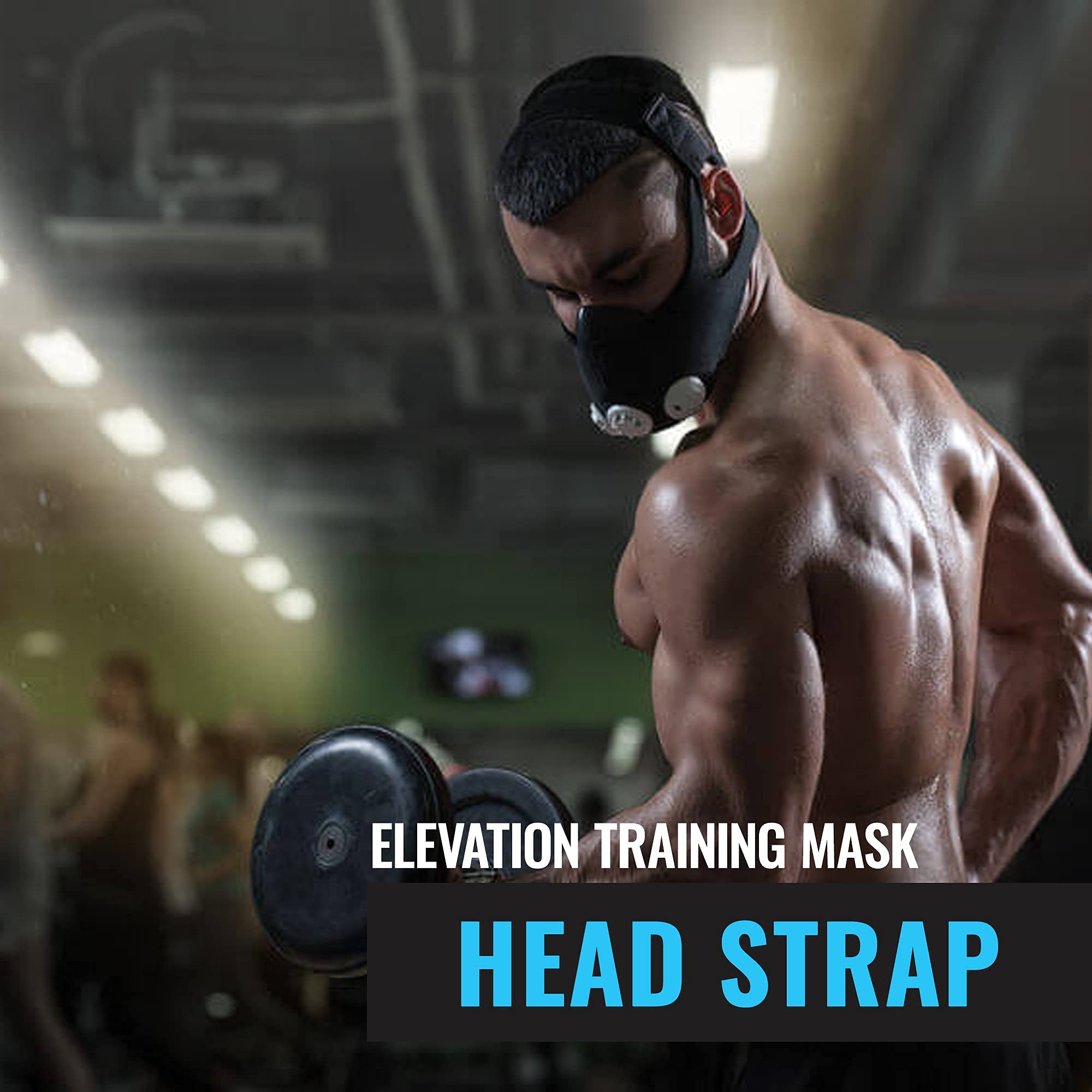 Training Mask - Masks Straps for Training Mask 2.0, Mask Extender Strap Only, Adjustable Band for Running Breathing Mask, Black