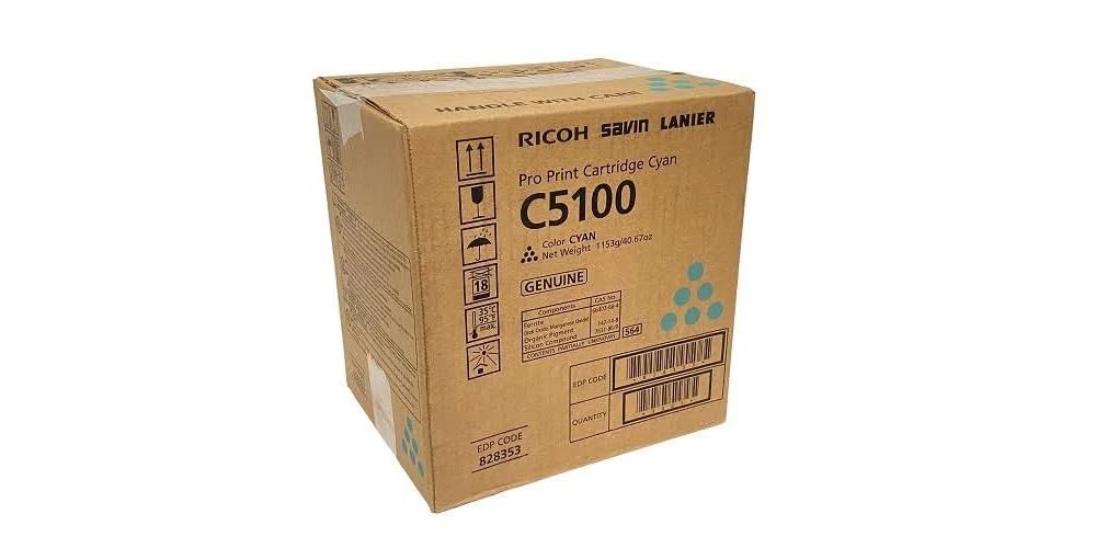 828353 Genuine Ricoh Toner Cartridge, 30000 Page-Yield, Cyan