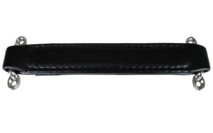 penn elcom h1008 leather style replacement strap handle, black with black stitching