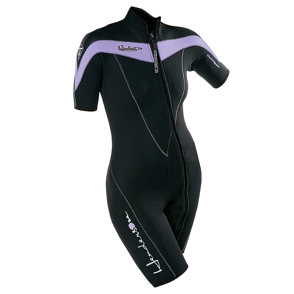 Henderson Thermoprene 3mm womens front zip wetsuit (with Plus, Tall, & Petite) Women's 4 Black/lavender