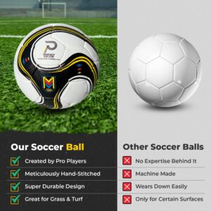 Perfect Soccer Inflatable Soccer Ball Size 5 for Adults & Kids