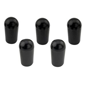 Musiclily Basic Metric M4 Guitar 3 Way Toggle Switch Tips LP Switch Caps Switch Knobs for Import China Japan Epiphone Les Paul Pickup Selector, Black (Set of 5)