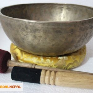 12" Old E Note Tibetan Singing Bowl, Meditation Bowl, Tibetan Bowls, Free Singing Bowl Silk Cushion, Striker and Drum Stick