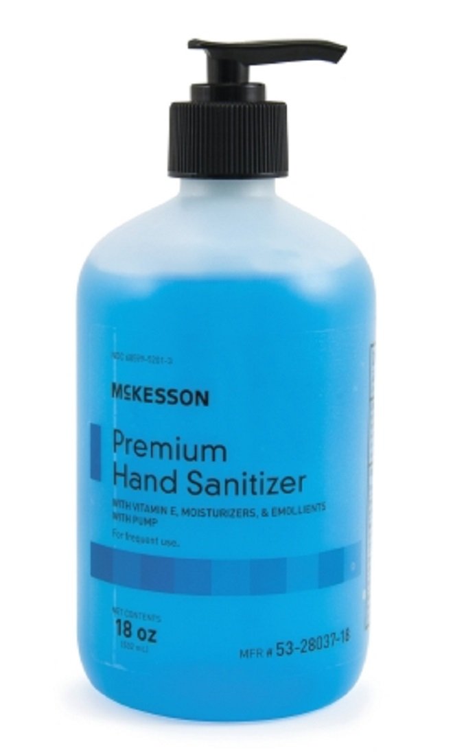 McKesson Premium Hand Sanitizer Ethyl Alcohol Gel Pump Bottle 18 oz.