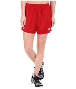 adidas women's parma 16 shorts power red/white medium