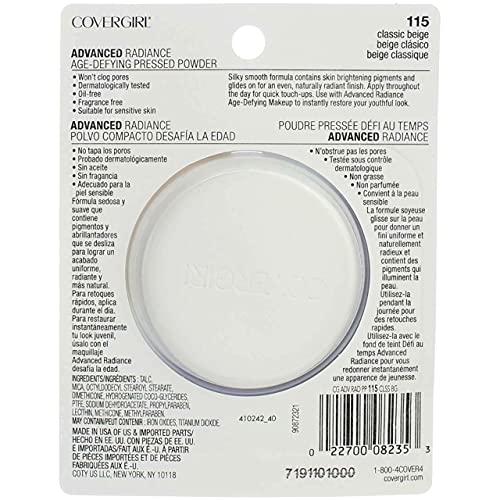 CoverGirl Advanced Radiance Age Defying Pressed Powder - Classic Beige (115) - 2 pk