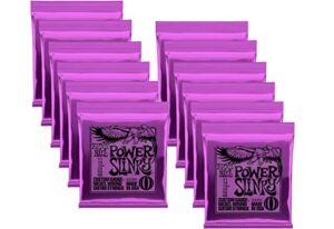 ernie ball 2220 power slinky nickel wound set electric guitar strings - 12 pack