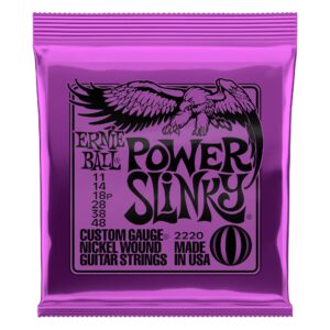 Ernie Ball Power Slinky Electric Guitar Strings, Nickel Wound, Lot/2, P02220^2