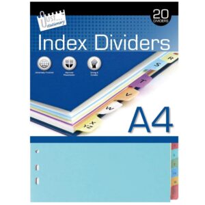 tallon 2 x just stationery 20 az a4 paper index divider