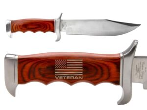 ndz performance elk ridge outdoor hunting fixed blade full tang knife us flag veteran text