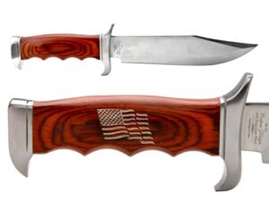 ndz performance elk ridge outdoor hunting fixed blade full tang knife us flag wave 1