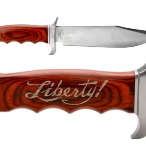 NDZ Performance Elk Ridge Outdoor Hunting Fixed Blade Full Tang Knife Liberty Text Script 1