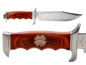 ndz performance elk ridge outdoor hunting fixed blade full tang knife 4 leaf clover