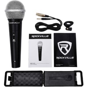 Rockville 4 RMC-XLR Dynamic Cardioid Professional Metal Microphones W/XLR Cable